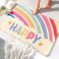 Preview: Großhandel B2B Badematte Antirutsch Bodenmatte quadratischem Design Happy